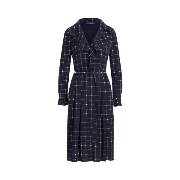 London Plaid Silk Shirtdress Ralph Lauren Collection in 1