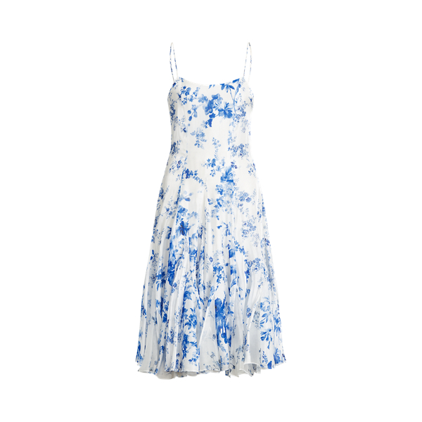 Denisa Floral Satin Dress Ralph Lauren Collection in 1