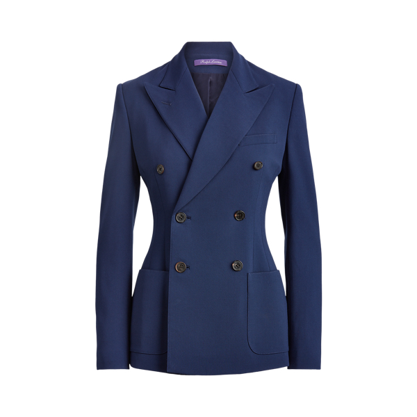 Lux Navy Leslie Wool Crepe Jacket Ralph Lauren Collection 2