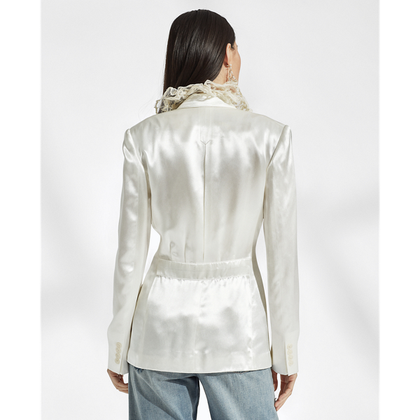 Leslie Charmeuse Jacket Ralph Lauren Collection em Pearl 6