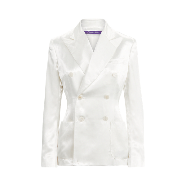 Leslie Charmeuse Jacket Ralph Lauren Collection em Pearl 2