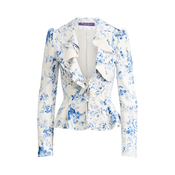 Mitchell Floral Leather Jacket Ralph Lauren Collection 1