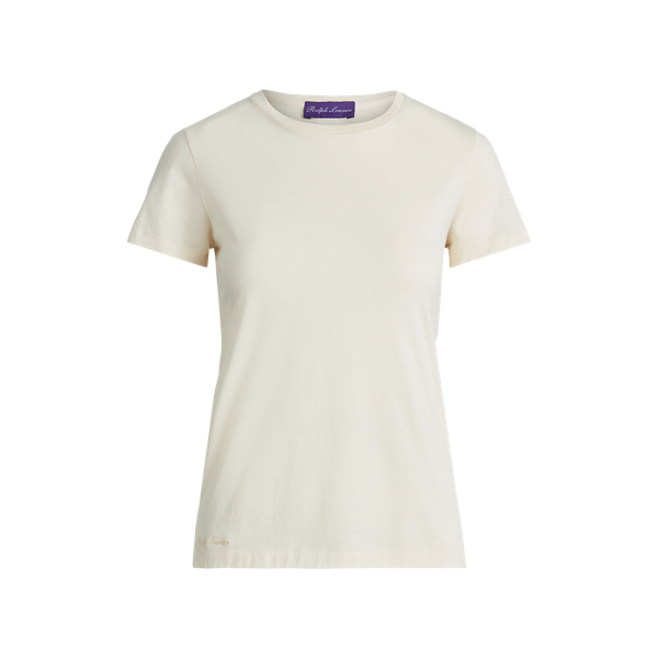 売れ筋商品|||ラルフローレン カットソー トップス レディース Women's Logo Cotton Jersey Crewneck Tee Antique White Cotton Crewneck Tee | Ralph Lauren