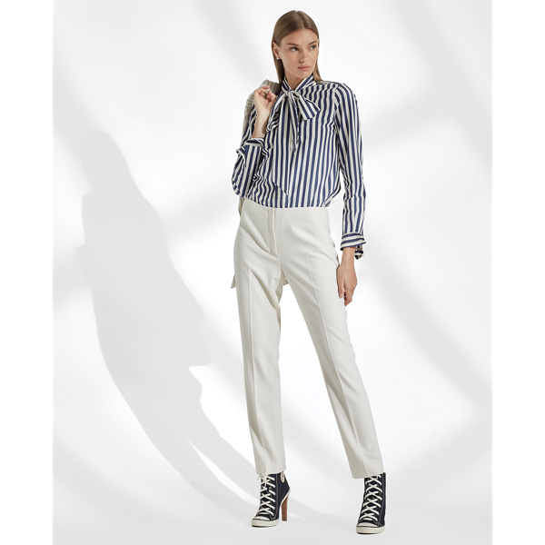 Navy/Off White Alejandra Striped Shirt Ralph Lauren Collection 4