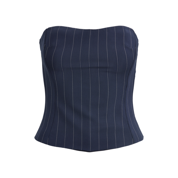Eliza Striped Wool Bustier Ralph Lauren Collection 1