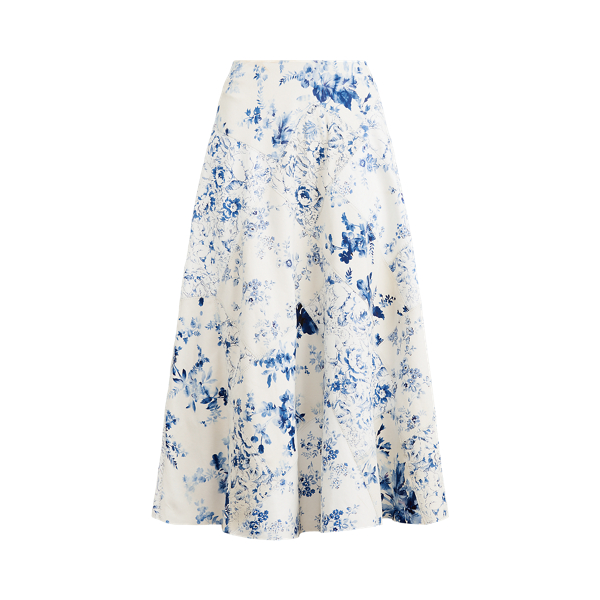 Trivelas Floral Leather Skirt Ralph Lauren Collection 1