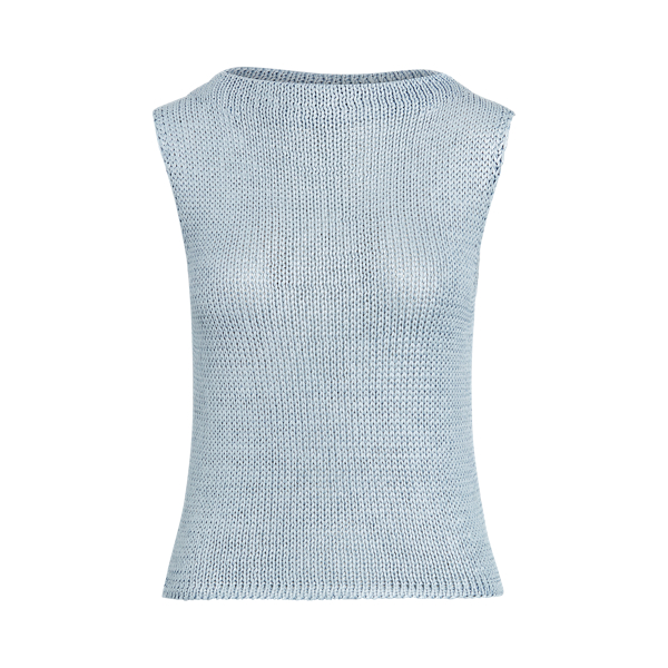 Antique Blue silk Mockneck Jumper Ralph Lauren Collection 2