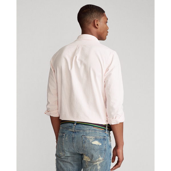 Pink/White Striped Oxford Shirt Big & Tall 4