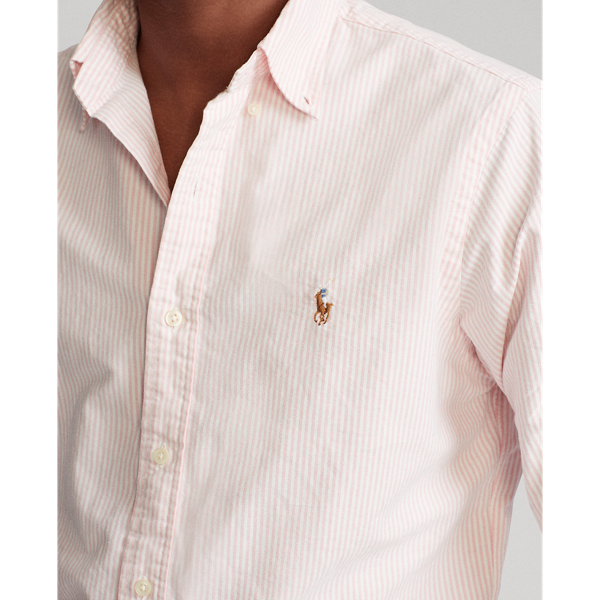 Pink/White Striped Oxford Shirt Big & Tall 5