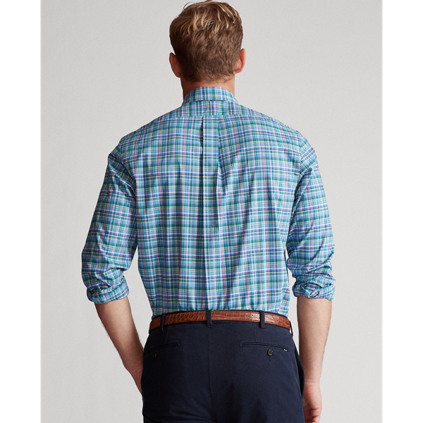 4670 Blue/Pink Multi Classic Fit Plaid Poplin Shirt Big & Tall 4