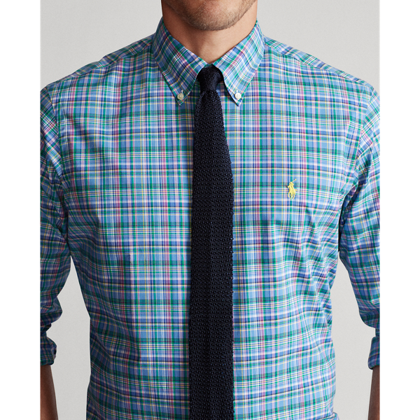 4670 Blue/Pink Multi Classic Fit Plaid Poplin Shirt Big & Tall 5