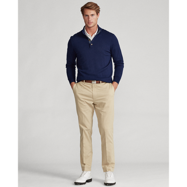 Refined Navy Washable Wool Jumper Polo Golf 4