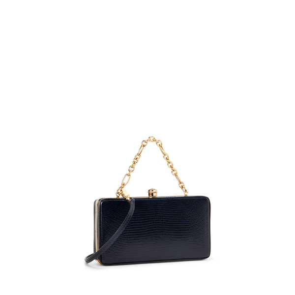 Navy Faux-Lizard Minaudiere Ralph Lauren Collection 2