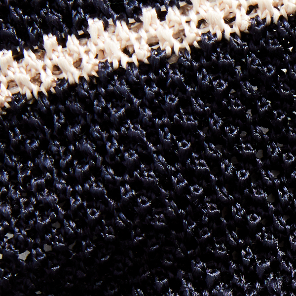 Navy/Cream Striped Silk Knit Tie Ralph Lauren Collection 3
