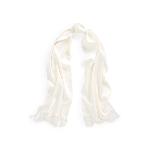 Fringe Silk Twill Scarf