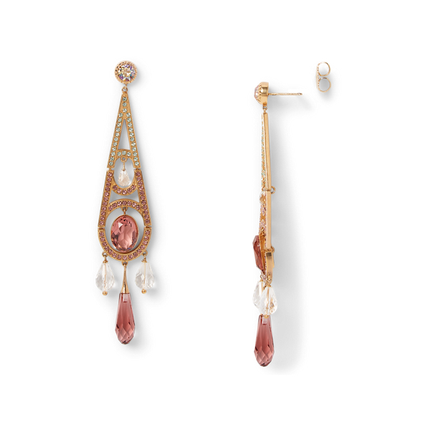 H&auml;ngeohrringe mit Kristallen Ralph Lauren Collection in Puderros&eacute;/Champagner 2