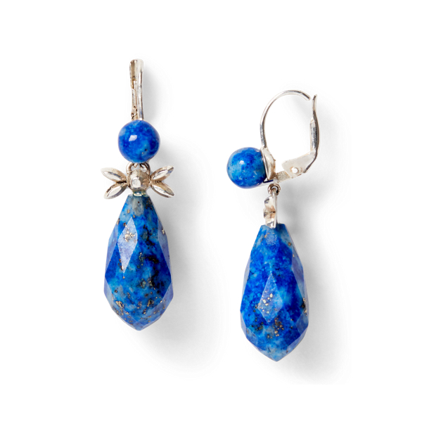 Silver/Lapis Sterling &amp; Lapis Drop Earrings Ralph Lauren Collection 2