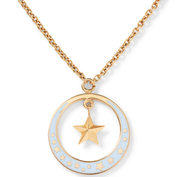 Girocollo con cristalli celesti Ralph Lauren Collection in Blu/Oro 2