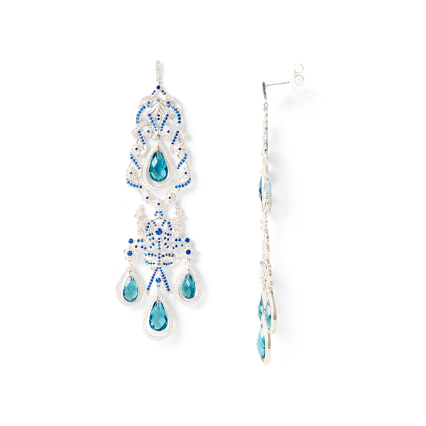 Orecchini in argento e cristallo Ralph Lauren Collection in Blu/Argento 2