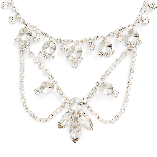 Silver Crystal Wreath Necklace Ralph Lauren Collection 2