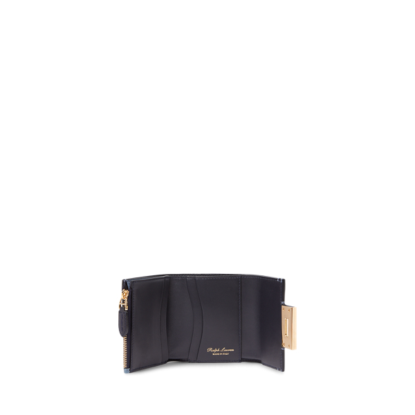 Denim Petite Hinge-Lock Wallet Ralph Lauren Collection 3