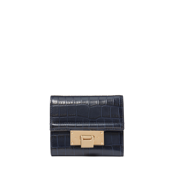 Calfskin Petite Hinge-Lock Wallet