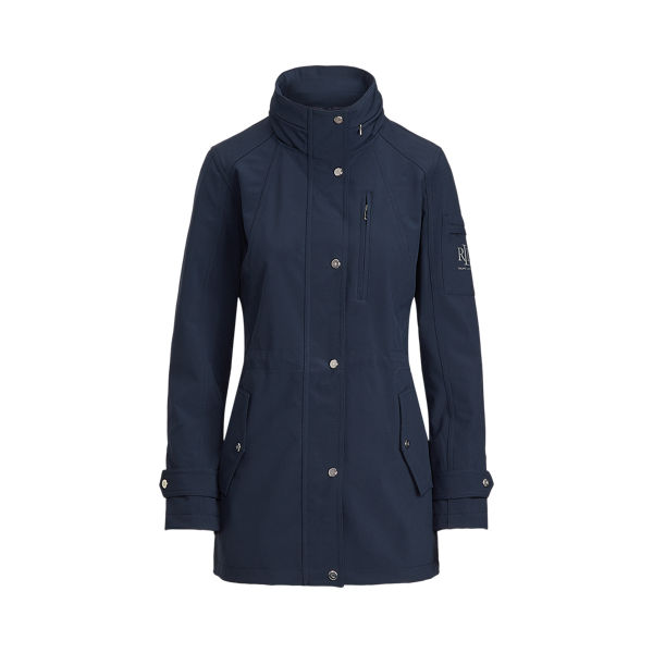 Concealed-Hood Mockneck Coat Lauren 1