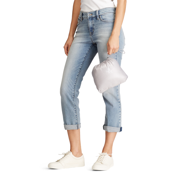 Silver Metallic Packable Jacket Lauren 6