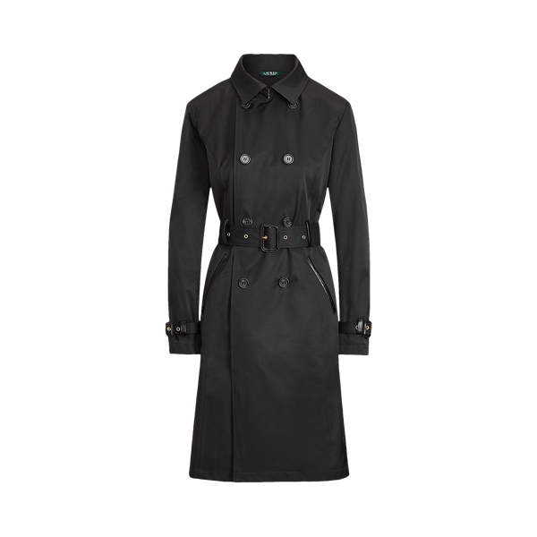 Gabardina con ribete de piel sint&eacute;tica Lauren en 1