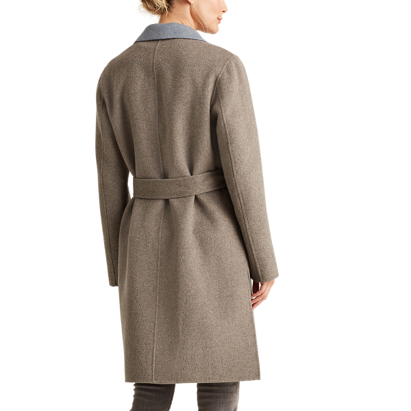 Grey/Blue Reversible Wool-Blend Coat Lauren 3