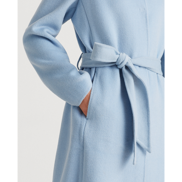 Light Blue Belted Wool Coat Lauren 6