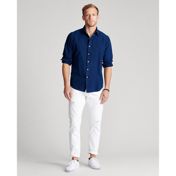 Indigo Classic Fit Oxford Shirt Big & Tall 3