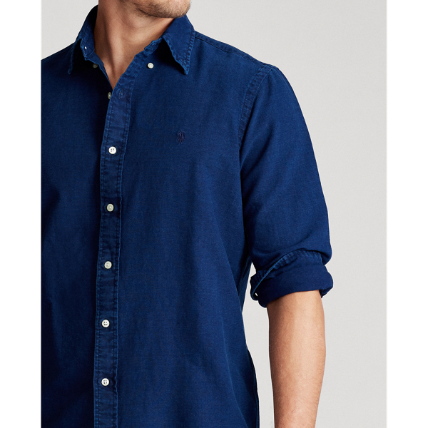 Indigo Classic Fit Oxford Shirt Big & Tall 5