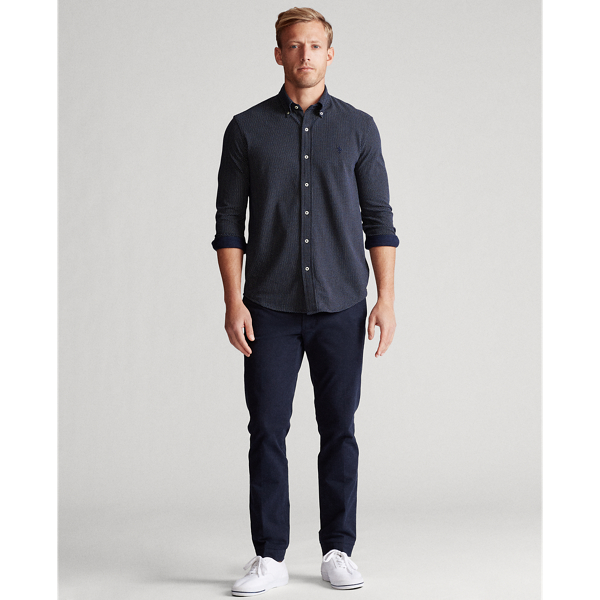 Spring Navy Heather Featherweight Mesh Shirt Big & Tall 3