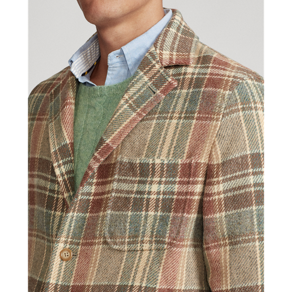 Multi Tonal Plaid Plaid Wool Tweed Sport Coat Polo Ralph Lauren 6