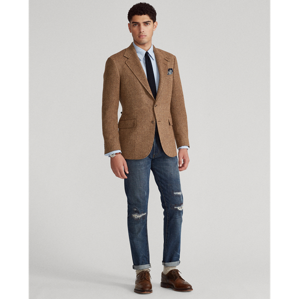 Brown And Tan The RL67 Herringbone Jacket Polo Ralph Lauren 4