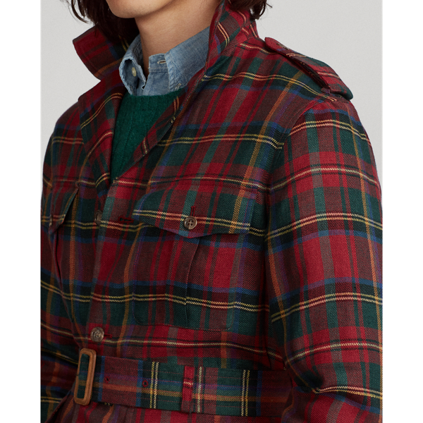 Tartan Linen Safari Jacket for Men | Ralph Lauren® IL