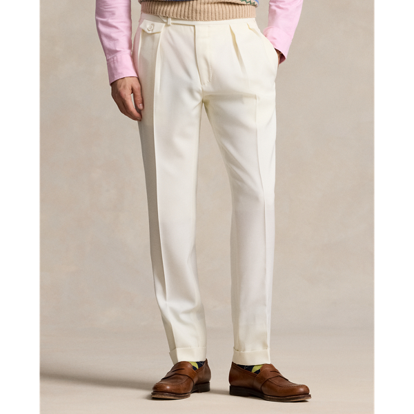 Pleated Wool Barathea Trouser