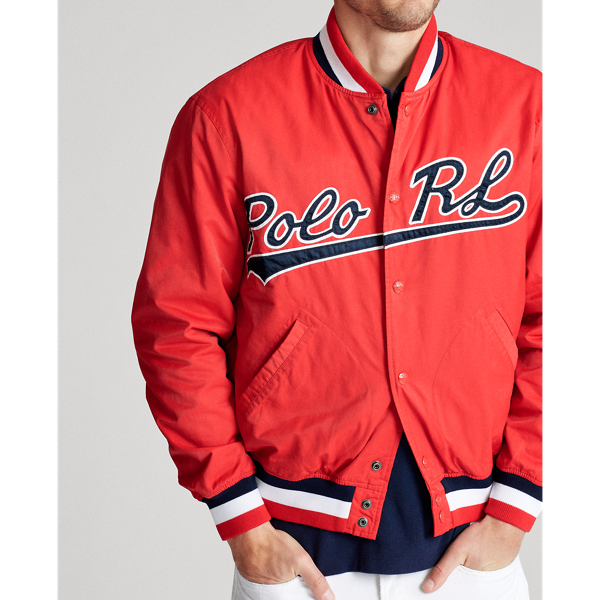 Rl Red Polo RL Baseball Jacket Polo Ralph Lauren 5