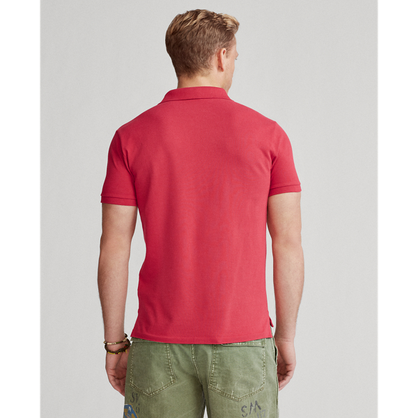 Post Red Slim Fit Mesh Polo Shirt Polo Ralph Lauren 4