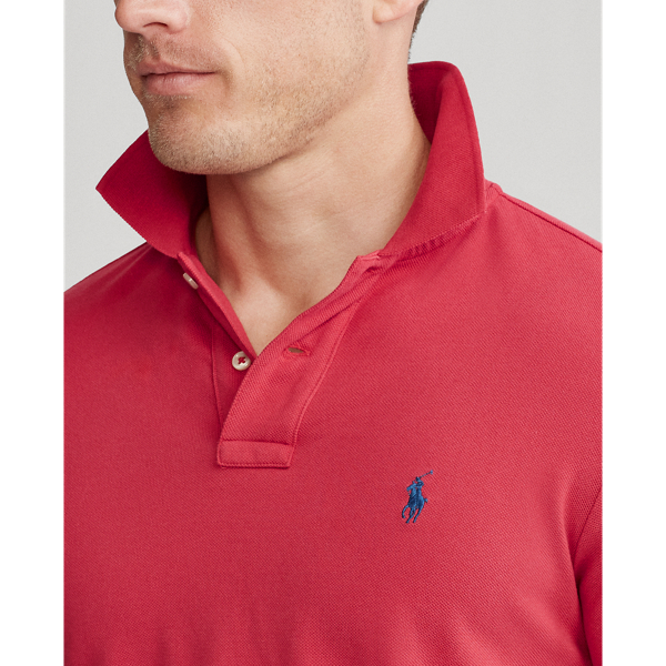 Post Red Slim Fit Mesh Polo Shirt Polo Ralph Lauren 5