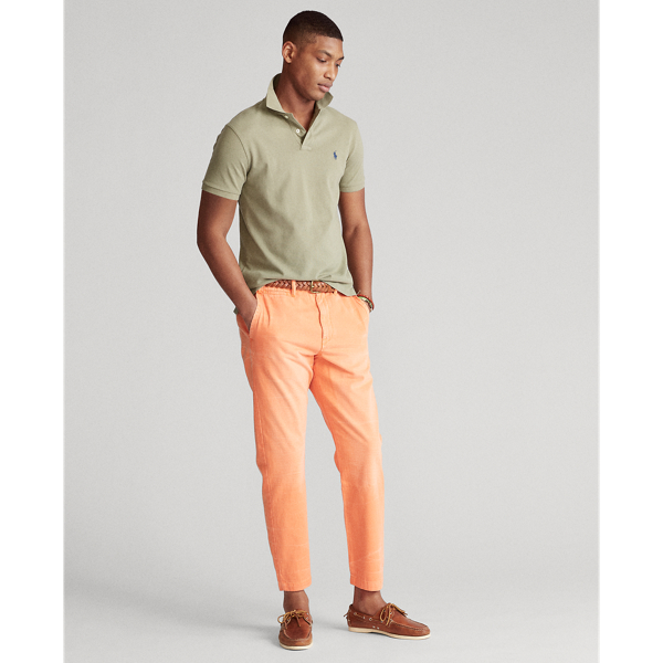 Sage Green Slim Fit Mesh Polo Shirt Polo Ralph Lauren 4