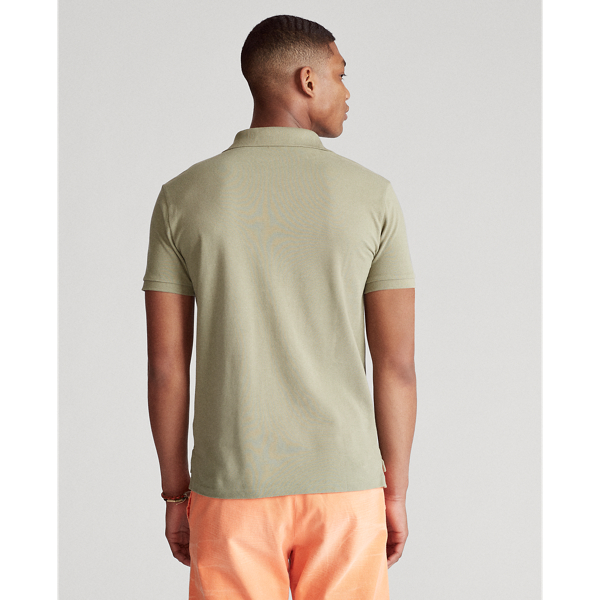 Sage Green Slim Fit Mesh Polo Shirt Polo Ralph Lauren 5