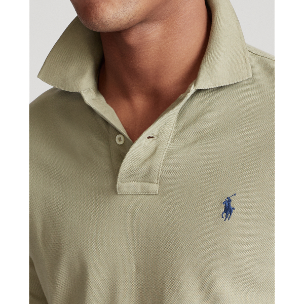 Sage Green Slim Fit Mesh Polo Shirt Polo Ralph Lauren 6
