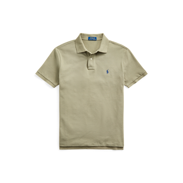 Sage Green Slim Fit Mesh Polo Shirt Polo Ralph Lauren 2