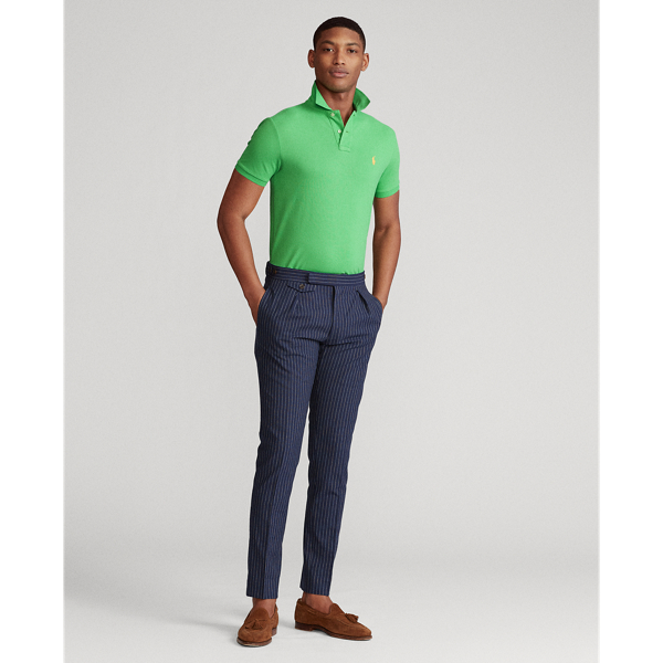 Neon Green Slim Fit Mesh Polo Shirt Polo Ralph Lauren 3