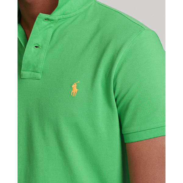 Neon Green Slim Fit Mesh Polo Shirt Polo Ralph Lauren 5