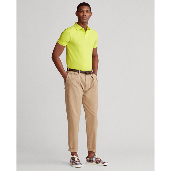 Bright Pear Slim Fit Mesh Polo Shirt Polo Ralph Lauren 3
