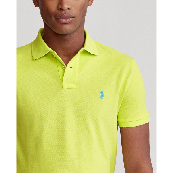 Bright Pear Slim Fit Mesh Polo Shirt Polo Ralph Lauren 6
