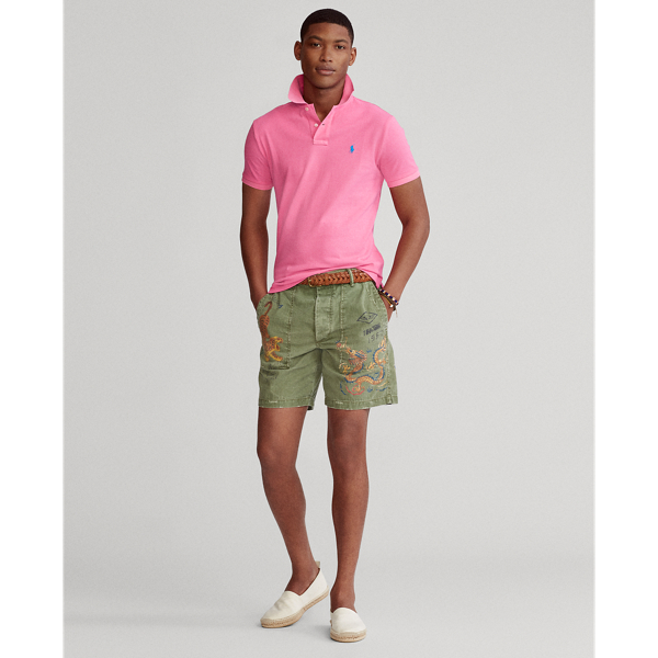 Blaze Knockout Pink Slim Fit Mesh Polo Shirt Polo Ralph Lauren 3